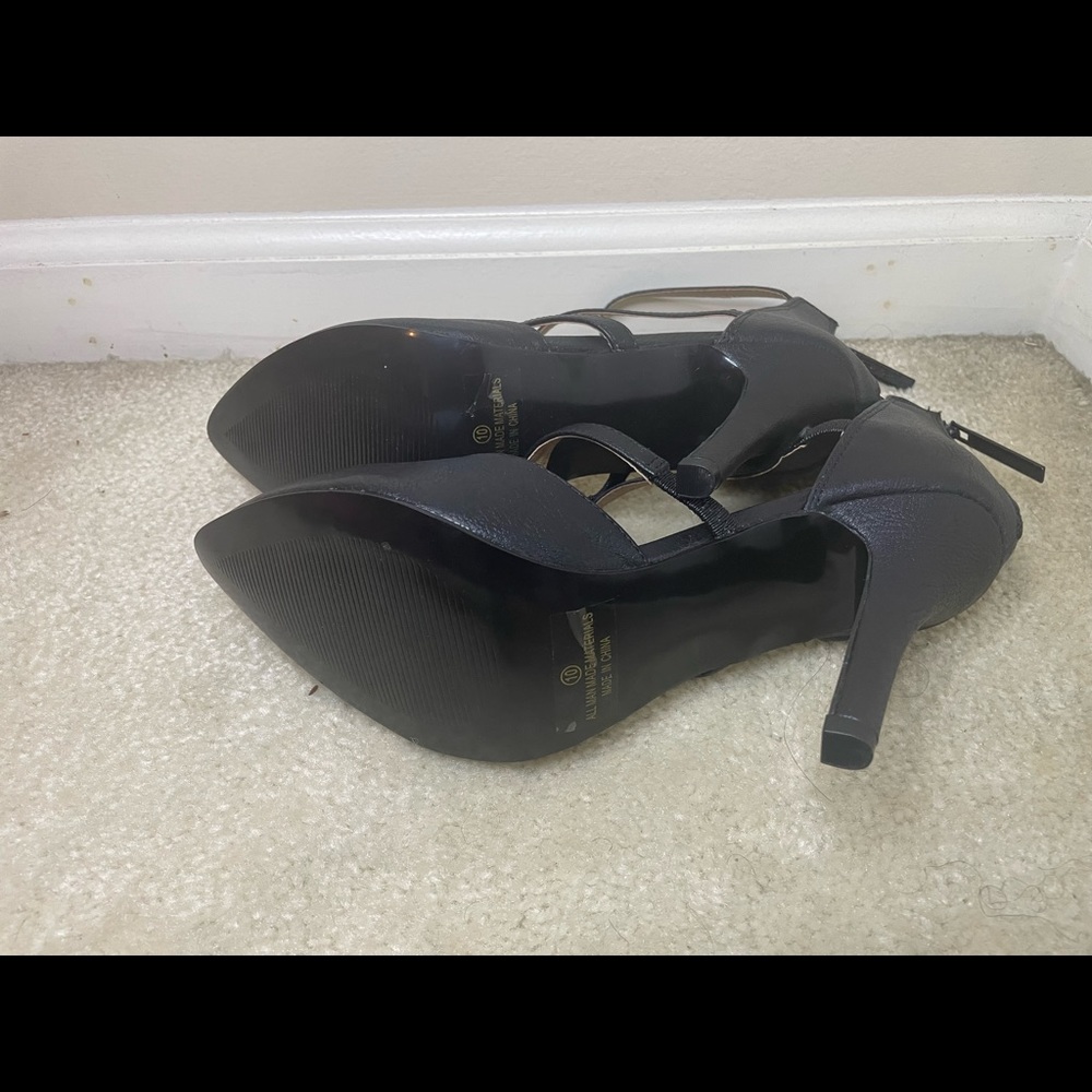 Black Tri-Strap Heels